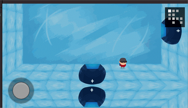 GIF showing the player moving through the level